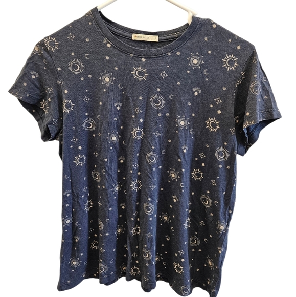 Marine Layer Swing Crew Iris Starry Celestial Tshirt Womens - Picture 1 of 5
